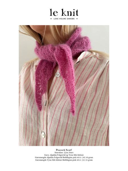 Peacock Scarf oppskrift