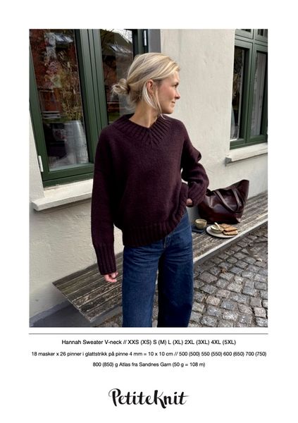 Hannah Sweater V-neck oppskrift