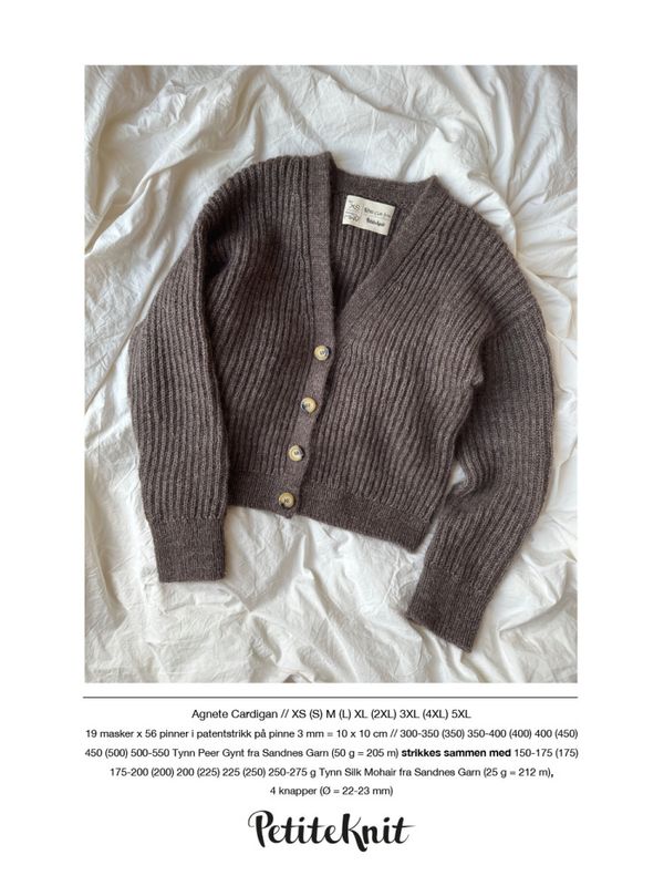 Agnete Cardigan oppskrift