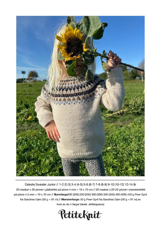 Celeste sweater junior oppskrift