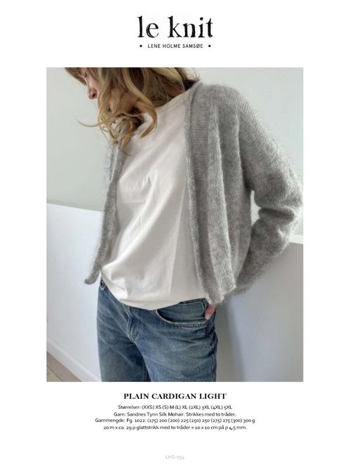Hovedbilde Plain Cardigan Light oppskrift